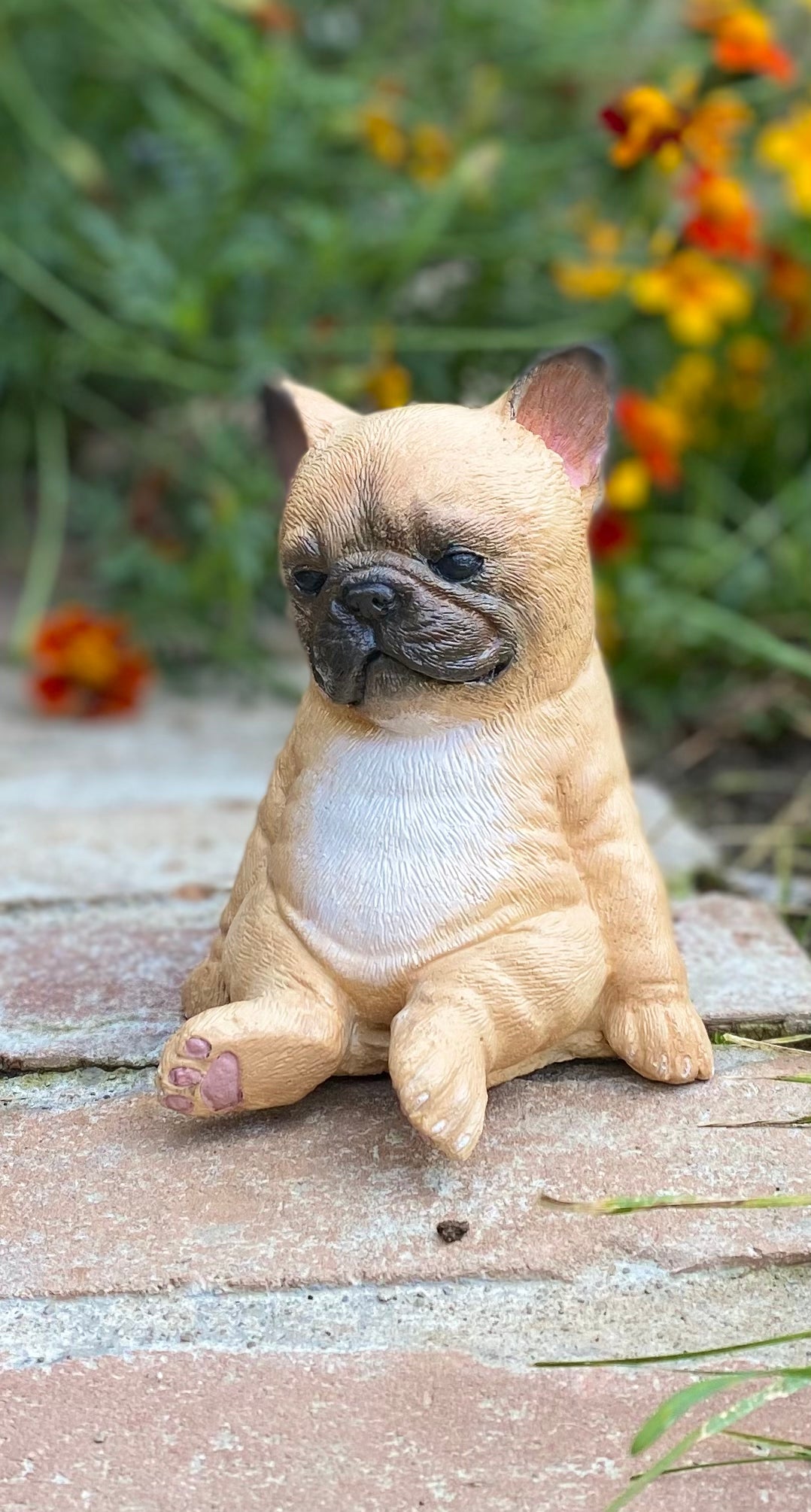 French Bulldog Sitting Dog Concrete Statue, Frenchie Dog Statue, Frenchie Dog Ornament, Indoor/Outdoor Statue