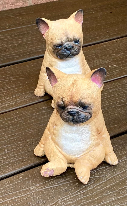 French Bulldog Sitting Dog Concrete Statue, Frenchie Dog Statue, Frenchie Dog Ornament, Indoor/Outdoor Statue