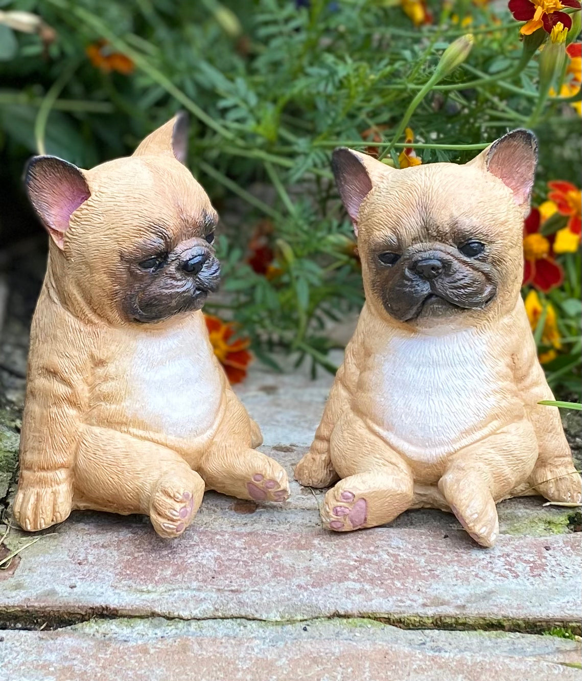 French Bulldog Sitting Dog Concrete Statue, Frenchie Dog Statue, Frenchie Dog Ornament, Indoor/Outdoor Statue