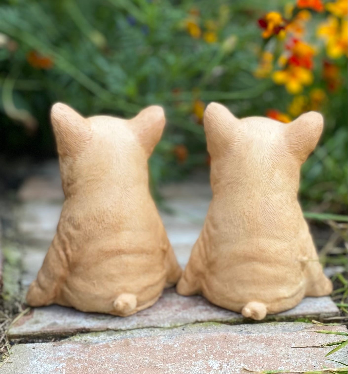 French Bulldog Sitting Dog Concrete Statue, Frenchie Dog Statue, Frenchie Dog Ornament, Indoor/Outdoor Statue