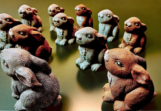 Bunny Statue Ornament, Rabbit Statue, Happy Bunny Garden Statue, Hare Statue, Indoor/Outdoor Statue