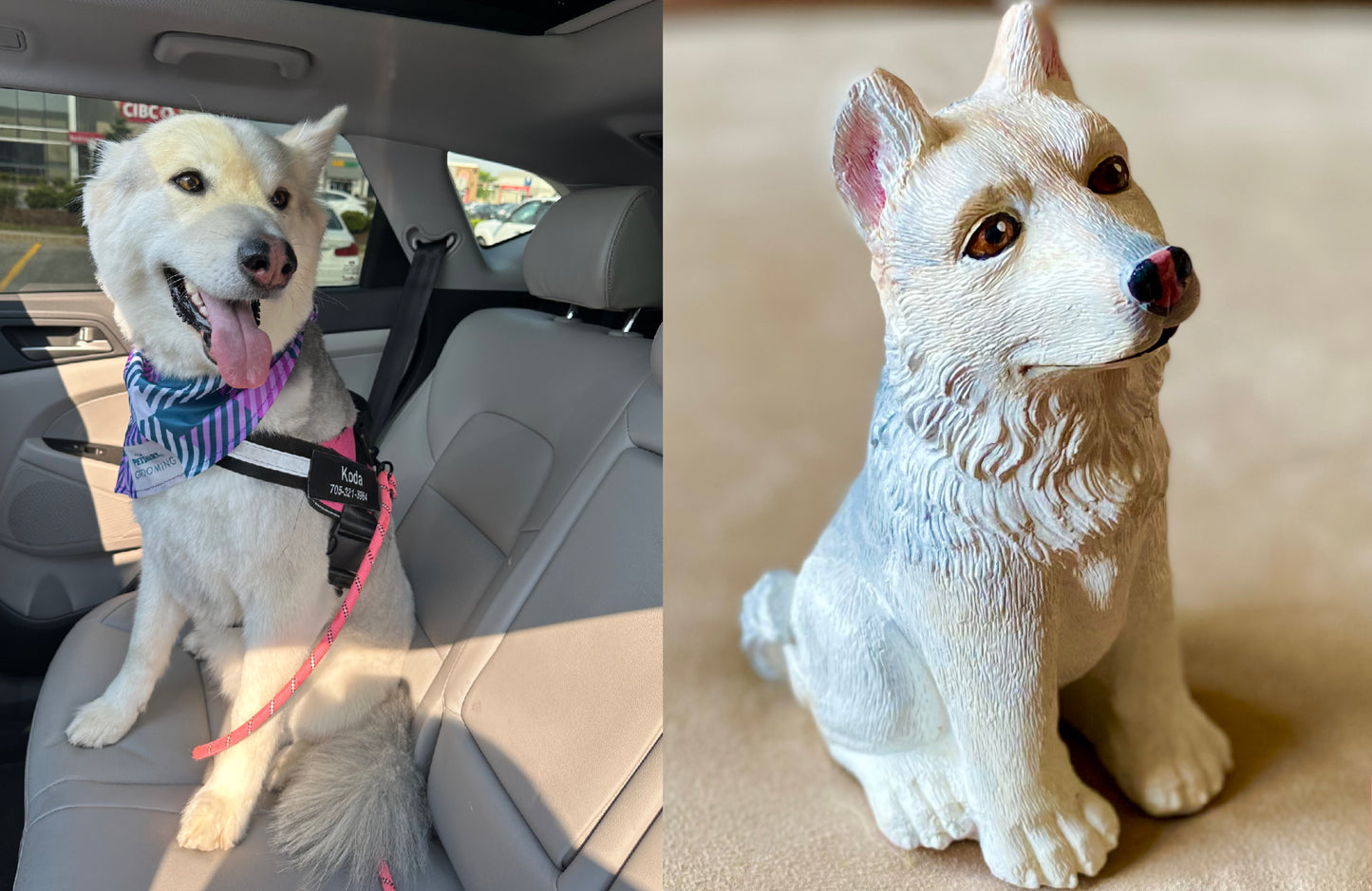 Dog Portrait - 3D Custom Dog Statue, Concrete Dog Statue