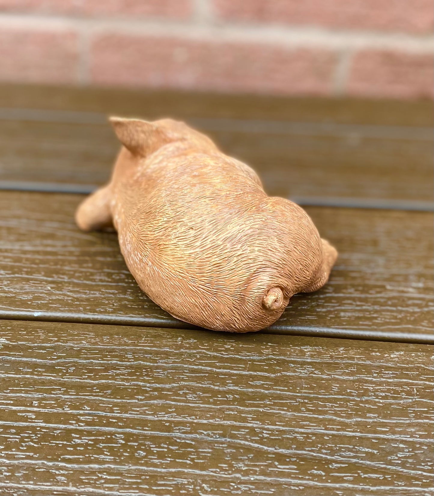 French Bulldog Sleeping Dog Concrete Statue, Frenchie Dog Statue, Ornament, Indoor/Outdoor Statue