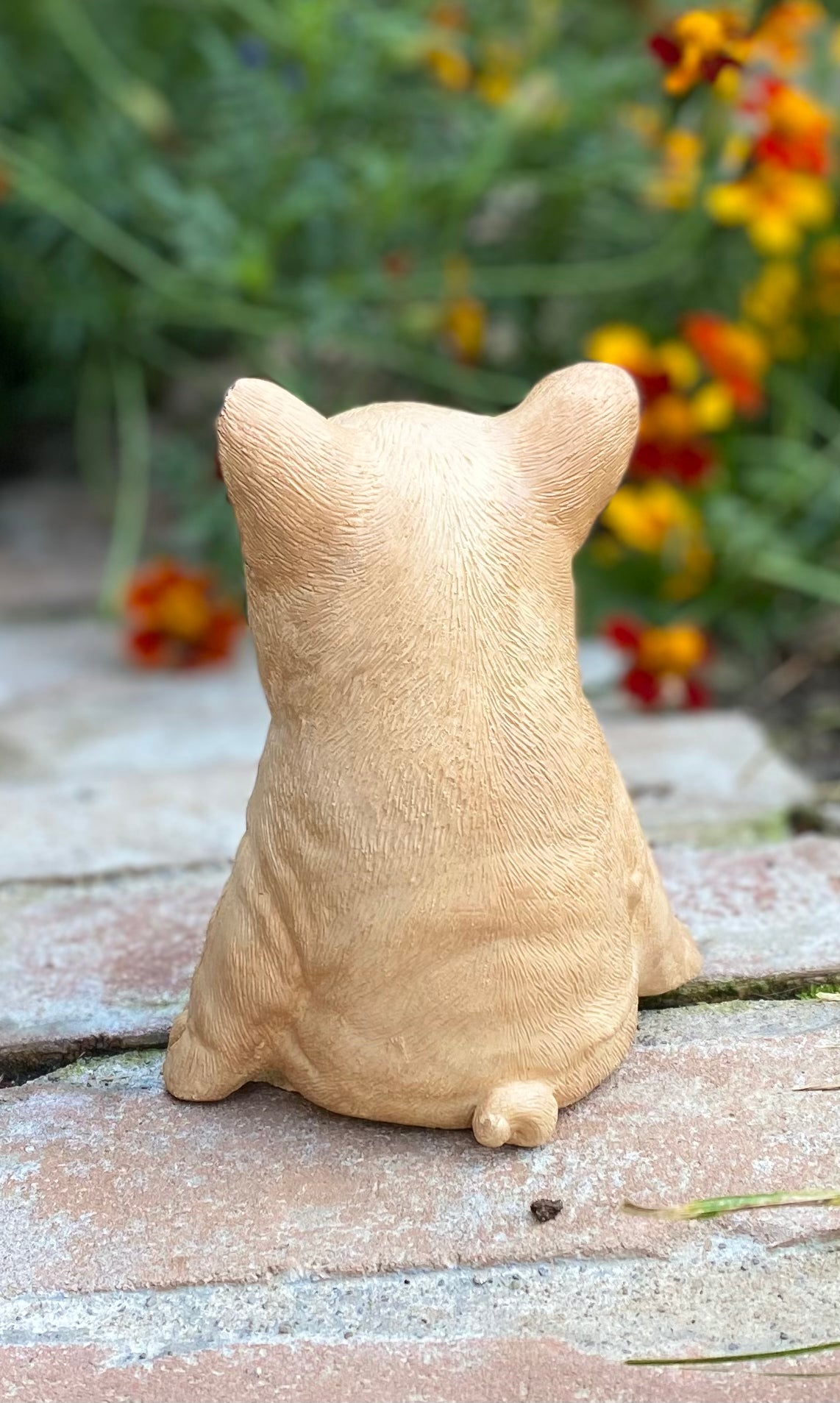 French Bulldog Sitting Dog Concrete Statue, Frenchie Dog Statue, Frenchie Dog Ornament, Indoor/Outdoor Statue