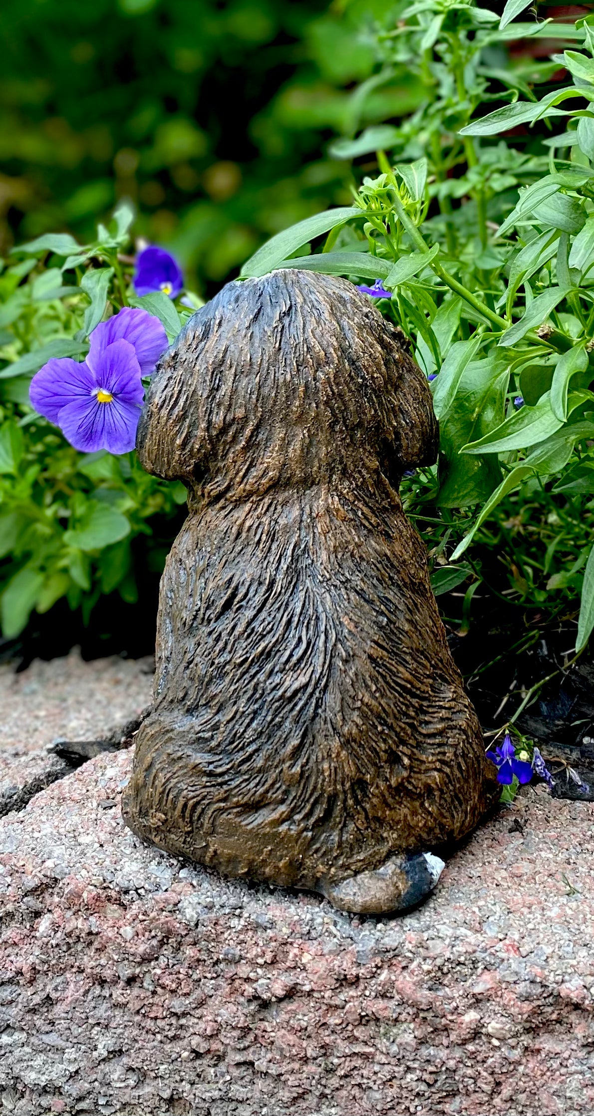 Shih Tzu/Maltese Dog Concrete Garden Statue, Shih Tzu/Maltese Dog Indoor/Outdoor Statue