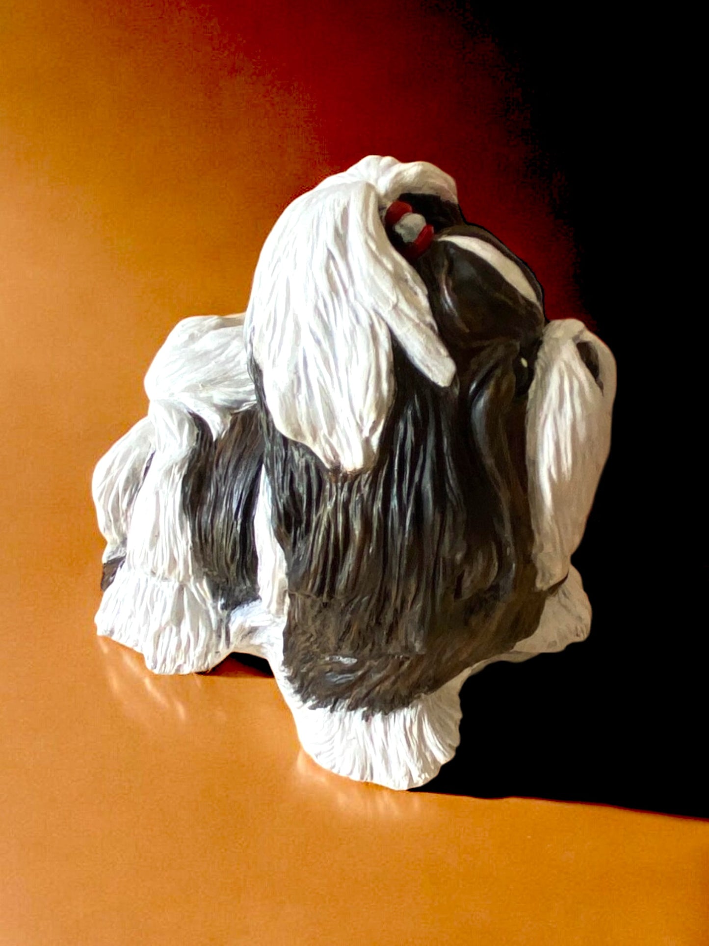 Shih Tzu/Maltese Dog Concrete Garden Statue, Shih Tzu/Maltese Dog Indoor/Outdoor Statue