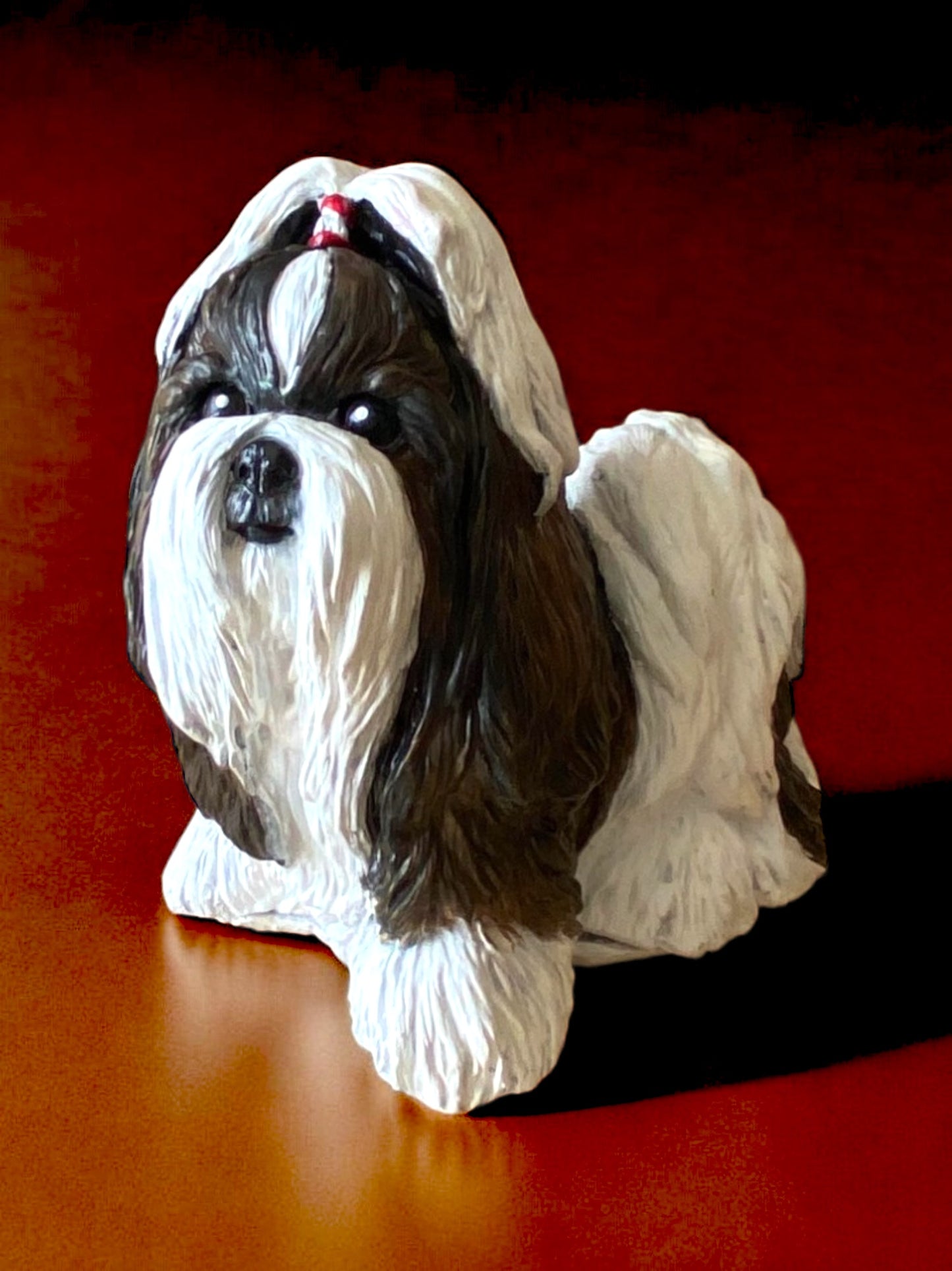 Shih Tzu/Maltese Dog Concrete Garden Statue, Shih Tzu/Maltese Dog Indoor/Outdoor Statue