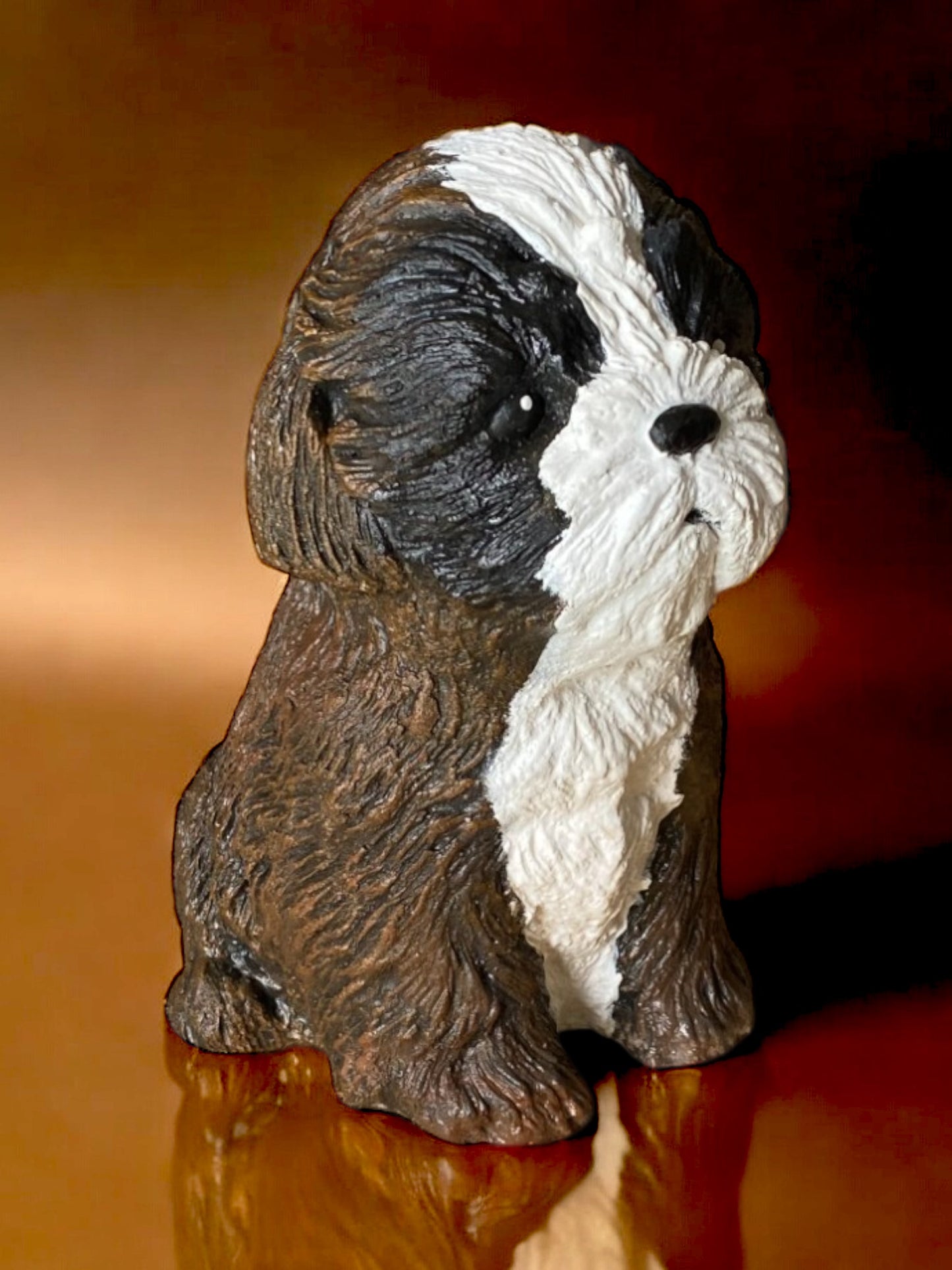 Shih Tzu/Maltese Dog Concrete Garden Statue, Shih Tzu/Maltese Dog Indoor/Outdoor Statue