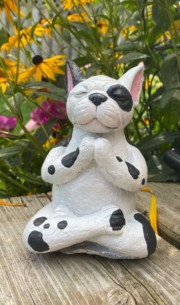 Meditating Dog Statue, Pit Bull, Pug, Bull Dog, Boxer, Boston Terrier, French Bull Dog, Mastiff Indoor/Outdoor Statue