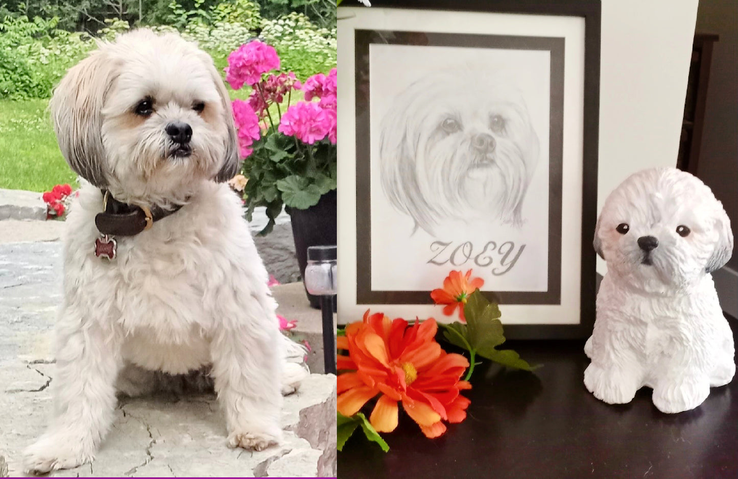 Dog Portrait - 3D Custom Dog Statue, Concrete Dog Statue