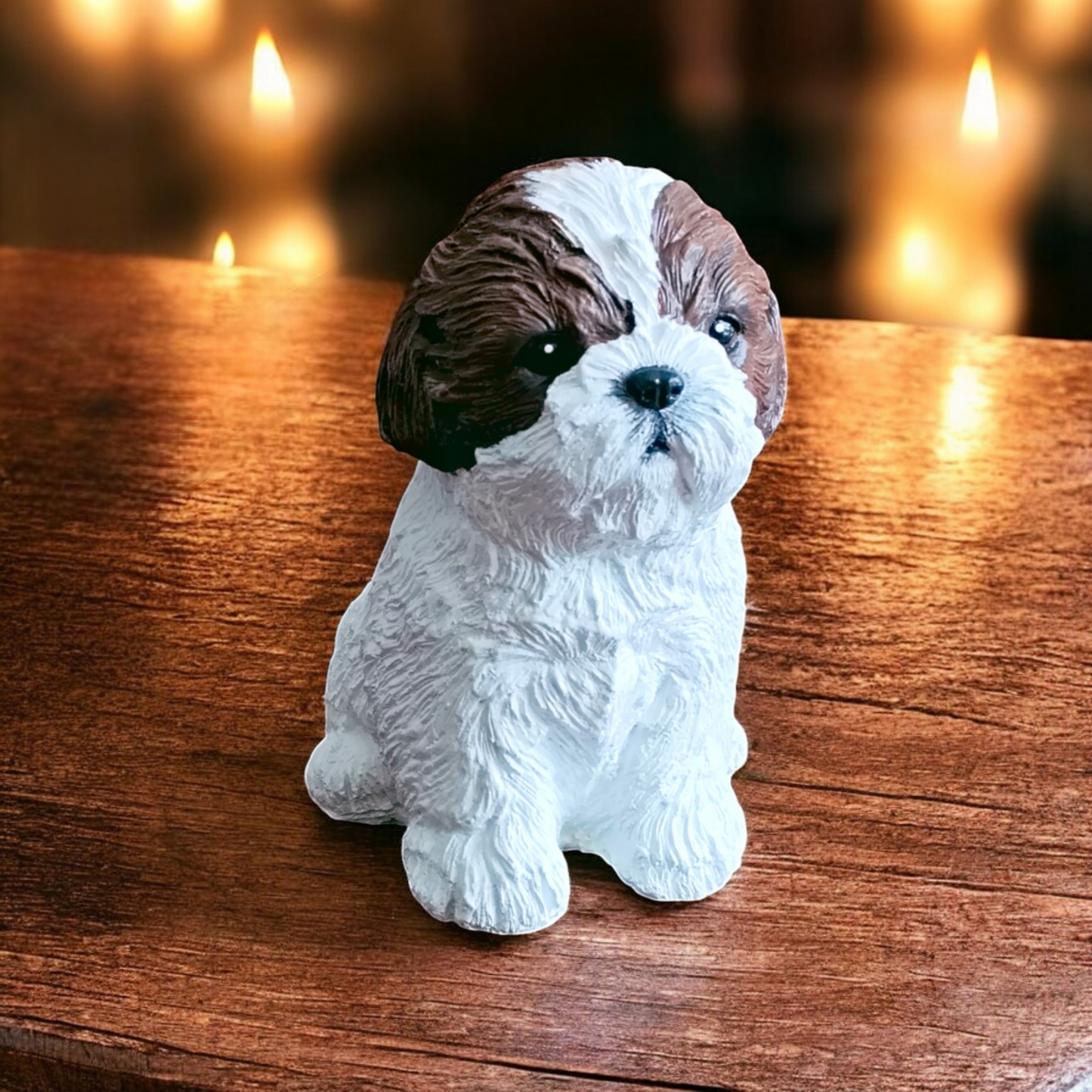 Shih Tzu/Maltese Dog Concrete Garden Statue, Shih Tzu/Maltese Dog Indoor/Outdoor Statue