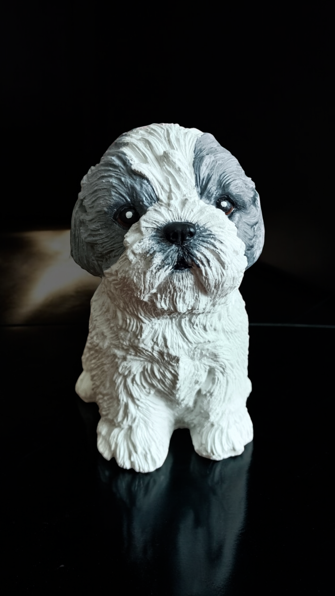 Shih Tzu/Maltese Dog Concrete Garden Statue, Shih Tzu/Maltese Dog Indoor/Outdoor Statue