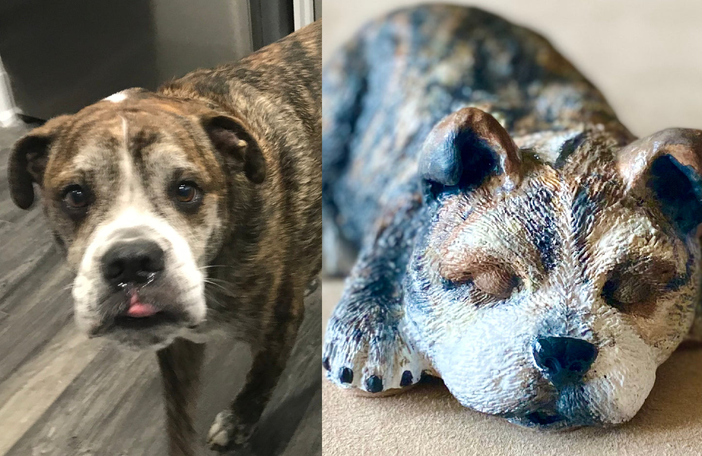 Dog Portrait - 3D Custom Dog Statue, Concrete Dog Statue