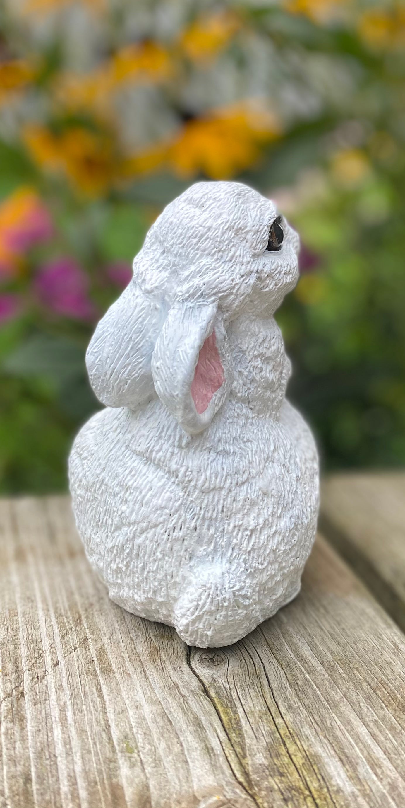 Bunny Statue Alert Pose, Rabbit Ornament, Bunny Garden Statue, Hare Statue, Indoor/Outdoor Statue