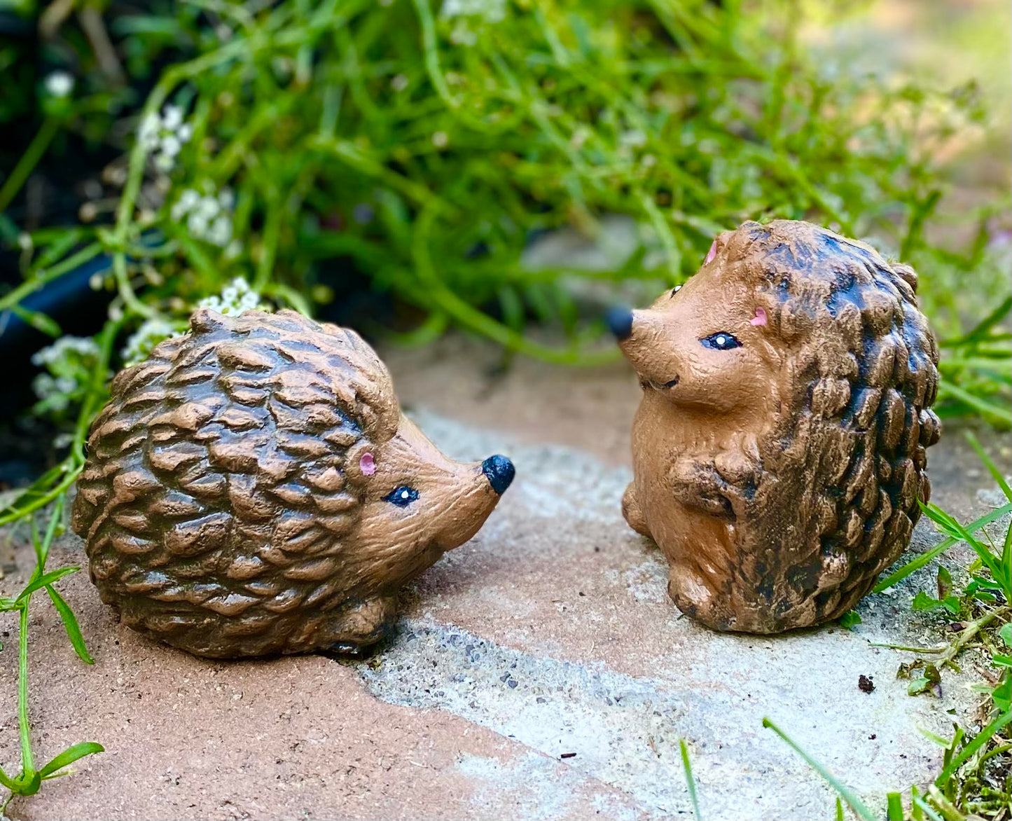 Hedgehog Pair, Hedgehog Statue, Hedgehog Ornament, Indoor/Outdoor Statues