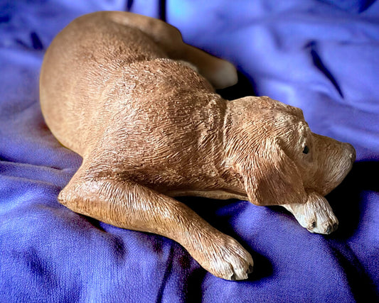 Labrador Dog Concrete Garden Statue, Lab Dog Indoor/Outdoor Statue