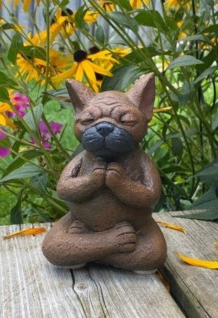 Meditating Dog Statue, Pit Bull, Pug, Bull Dog, Boxer, Boston Terrier, French Bull Dog, Mastiff Indoor/Outdoor Statue