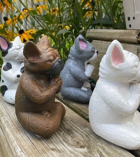 Meditating Dog Statue, Pit Bull, Pug, Bull Dog, Boxer, Boston Terrier, French Bull Dog, Mastiff Indoor/Outdoor Statue