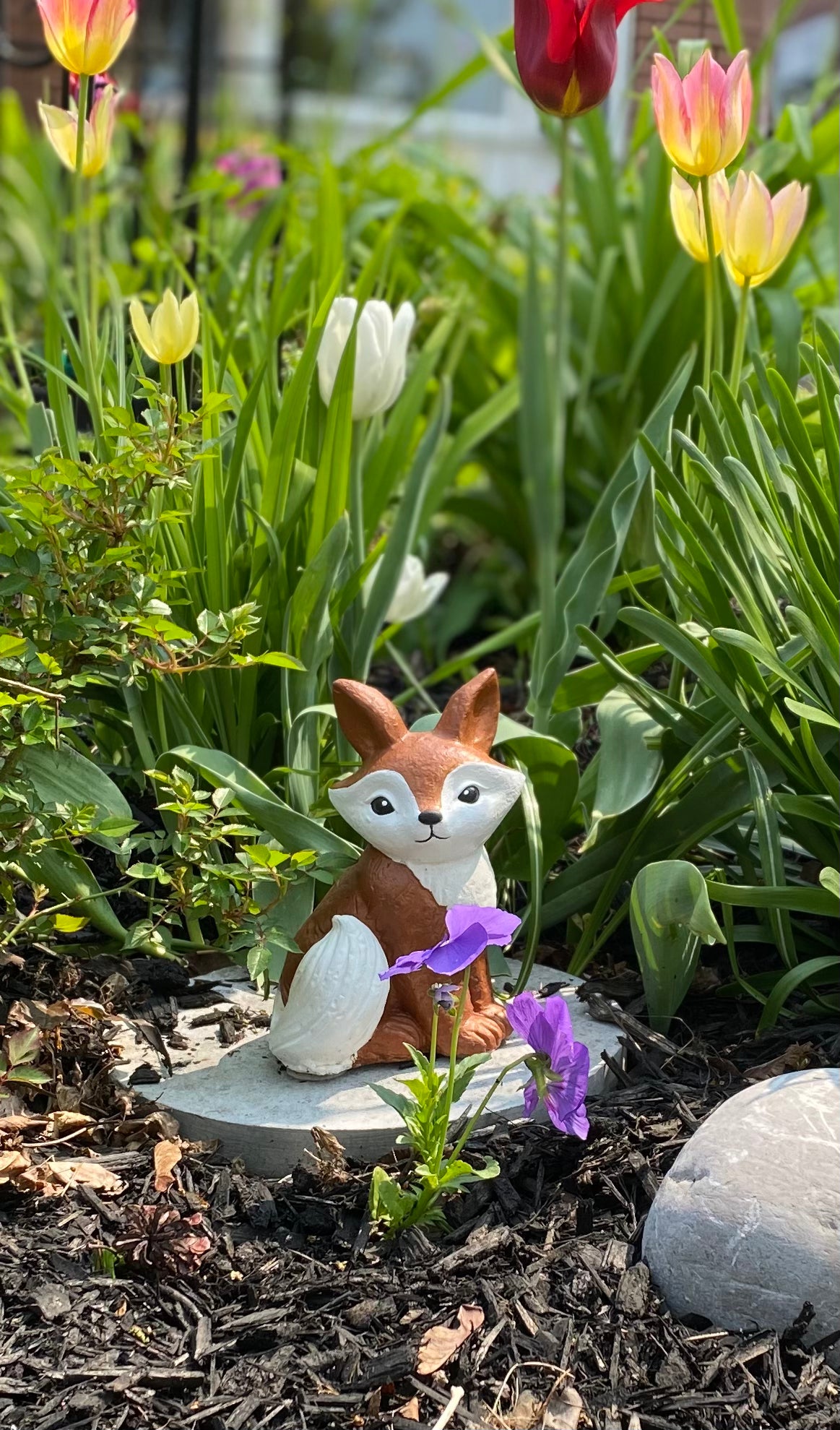 Fox Statue, Fox Concrete Statue for Garden or Indoors, Fox Ornament Indoor/Outdoor Statue