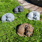 Dog Concrete Statue, Shy Dog Indoor/Outdoor Concrete Dog Statue