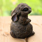 Brown Garden Bunny Rabbit Statue Right Side View