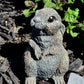 LightGreyConcrete Garden Bunny Rabbit Statue Front View
