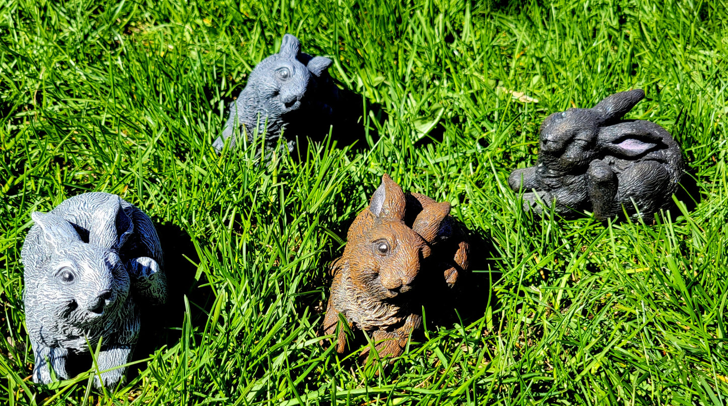 Scratching Bunny Rabbit Garden Statues F