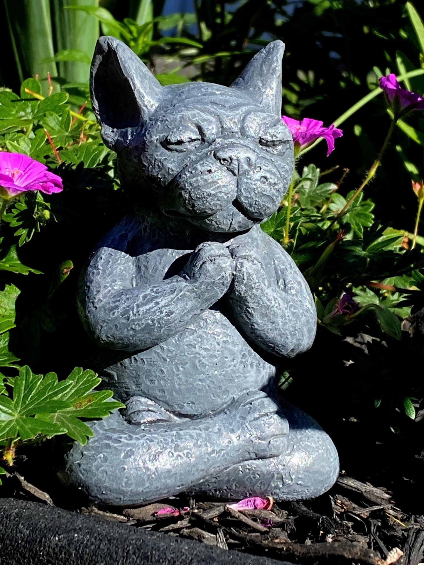 Meditating Dog Statue, Pit Bull, Pug, Bull Dog, Boxer, Boston Terrier, French Bull Dog, Mastiff Indoor/Outdoor Statue